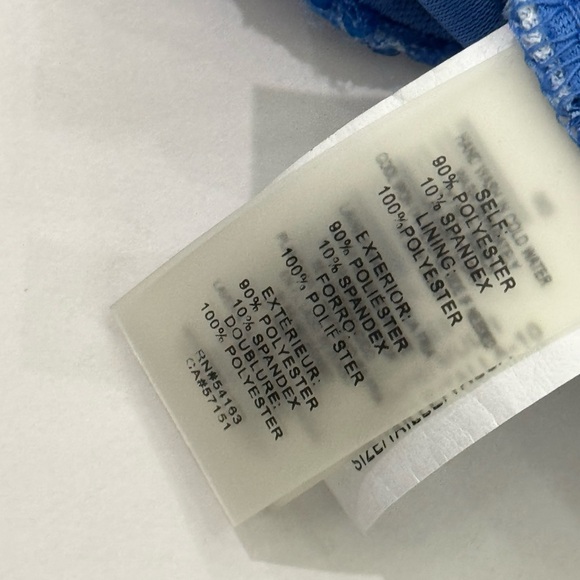 GUESS Womens Blue Floral Sleeveless V Neck Short Body Con Party Dress Size: 10 - Picture 13 of 13